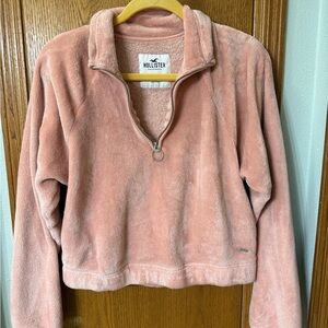 Hollister Blush Fleece Half-Zip